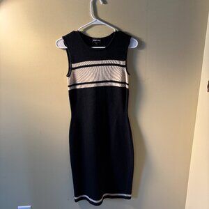 Giorgio Armani Midi Black Sweater sleeveless dress